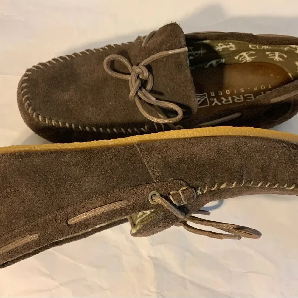 Sperry Top-Sider STS 10327 Men's R and R Moc Suede Boat Shoe brown size 9